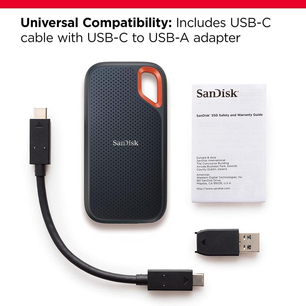 SanDisk Extreme 4TB Portable SSD-Up to 1050MB/s,USB-C,USB 3.2 Gen SanDisk Extreme 4TB Portable SSD-Up to 1050MB/s,USB-C,USB 3.2 Gen